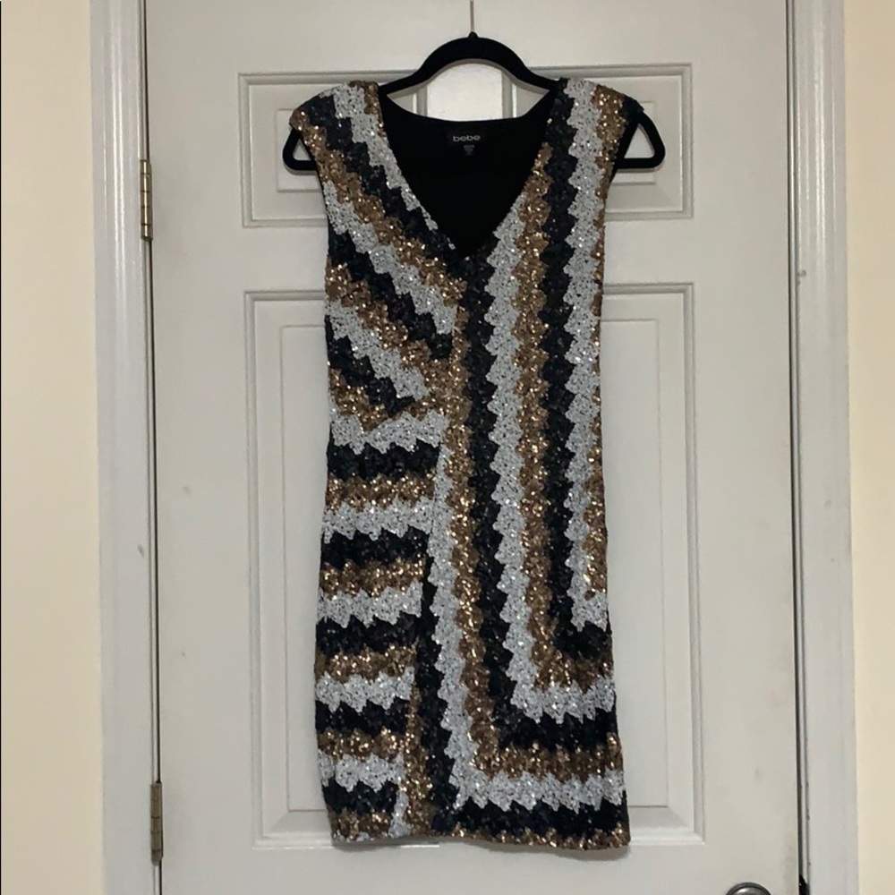 bebe sparkling cocktail/homecoming dress